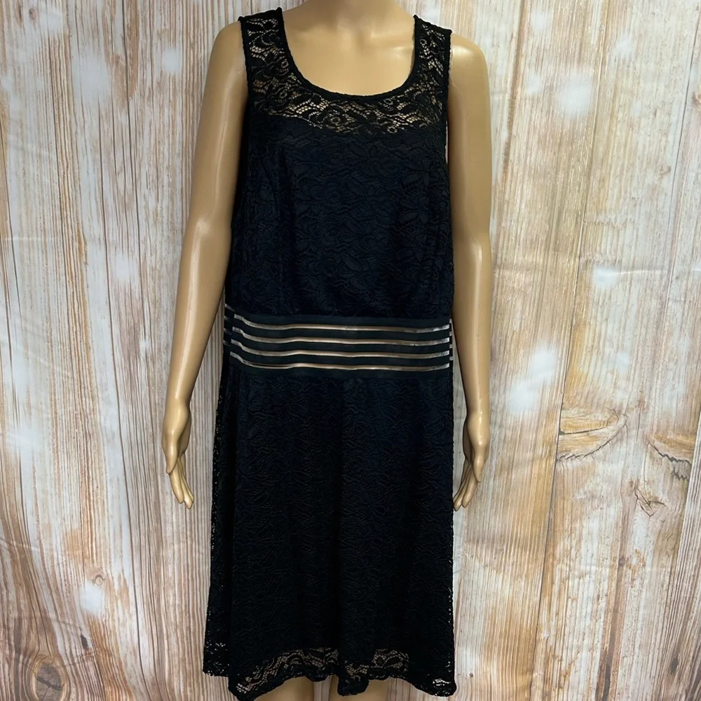 Rue21+ Black Lace Skater Dress - Picture 1 of 8